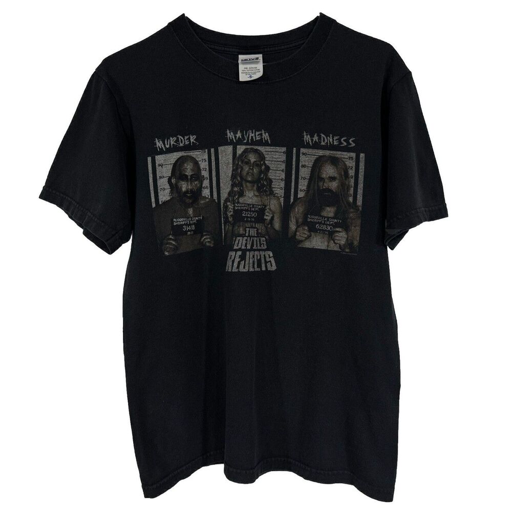 The Devil Rejects Mugshots Shirt Size Small Rob Zombie Horror Movie Promo 2005